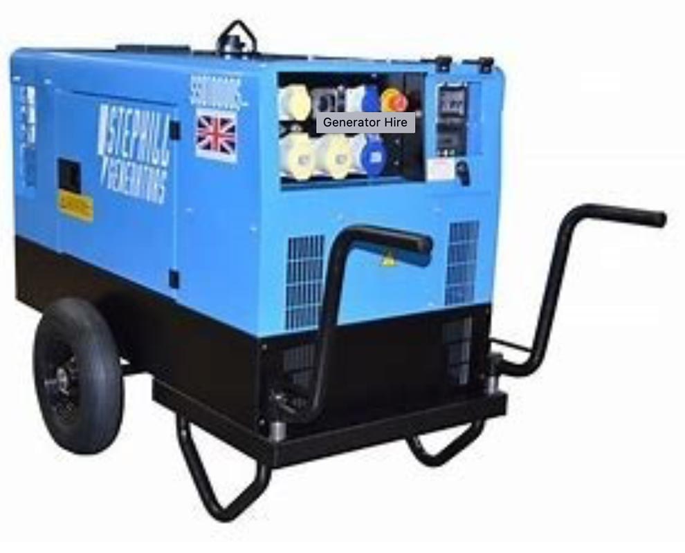 blue diesel powered generator