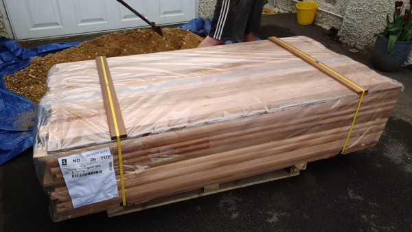 cedar battens paletised and ready to despatch