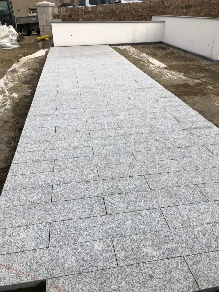 Bespoke stone pavers forming an attractive pathway