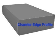 Chamfer edge tile profile
