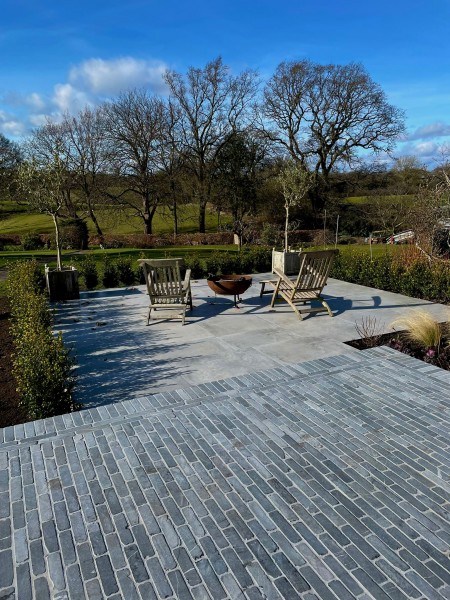 Blue/Grey Limestone Setts New Sawn & Tumbled Finish patio