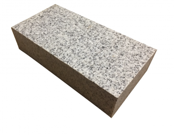 rectangular silver grey granite setts