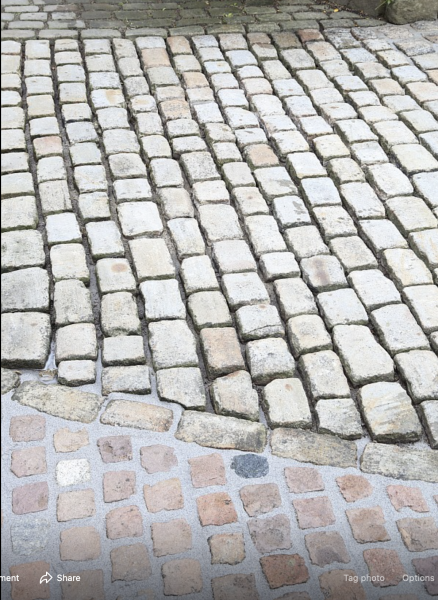 reclaimed setts pointed with GFTK grout