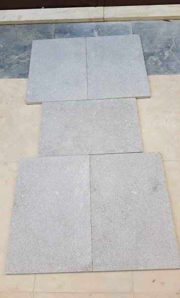 Sinai Pearl Grey Bush Hammered Brushed Limestone Paving tiles