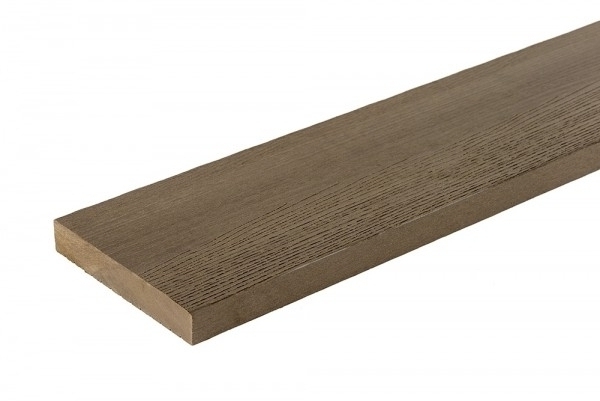 Smooth surface of coffee brown solid composite decking board