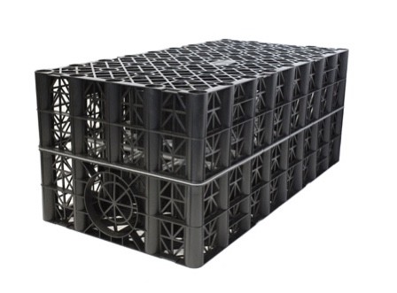 Single polystorm crate for soakaway