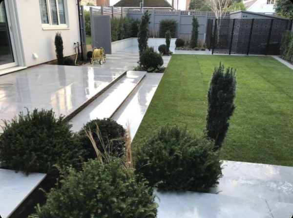 landscaped terrace for large georgian style property
