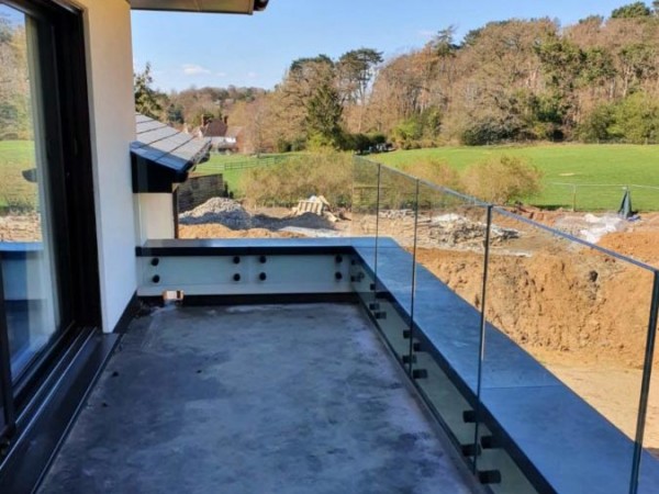 Balcony with Glass Balustrades