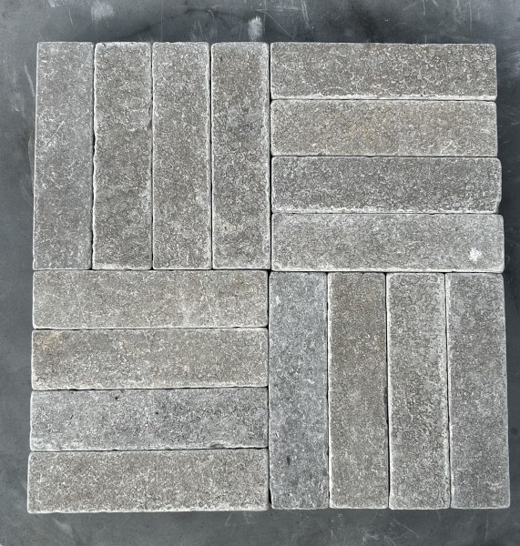 Old Sinai Pearl Grey Acid Washed/Honed Surface Finish, Tumbled Edges PreSealed Slim-Setts