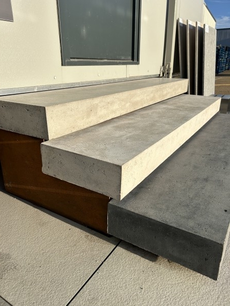 Lightweight Concrete Steps to an office