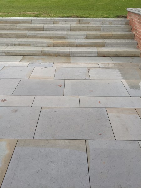 Yorkstone paving and steps 
