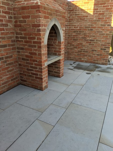 Whitworth grey paving used in a garden area