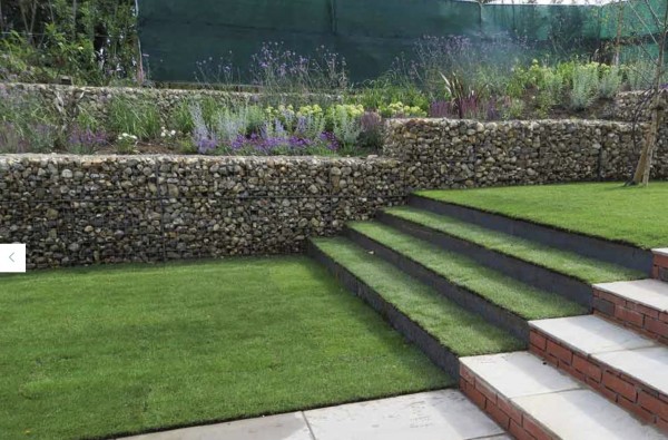 Corten Steel edging flower bed