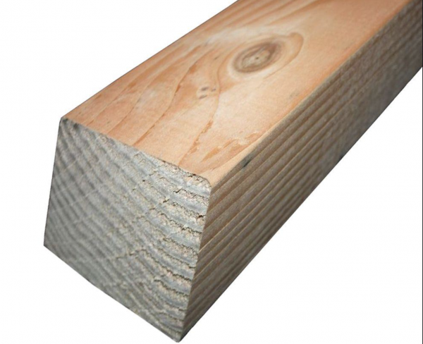 Square cedar wood section 