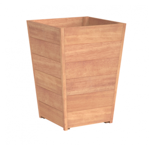 contemporary styled hardwood tapered planters