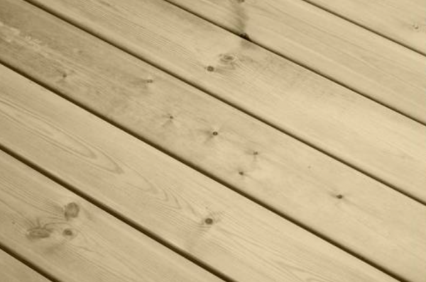 Softwood decking reverse side
