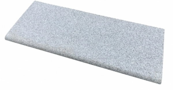 Bullnose step light grey/silver granite 