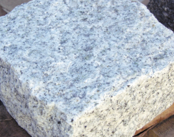 Silver Grey Rough Cropped Granite Setts Sample