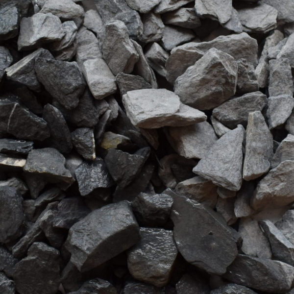 Close up image of grey slate chippings 