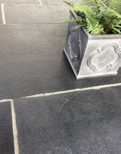 Black Limestone Hand Cut Edged Paving