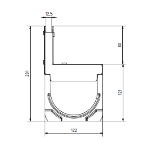 construction drawing for linear slot drain channels