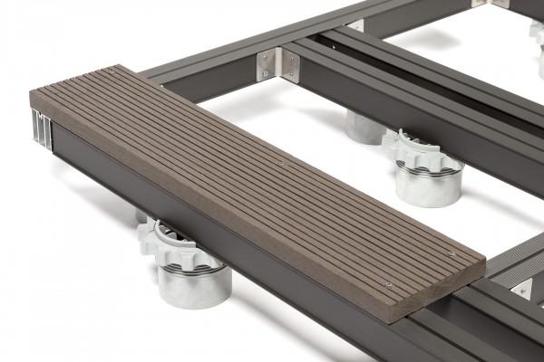 sub frame decking connectors used on small decking frame