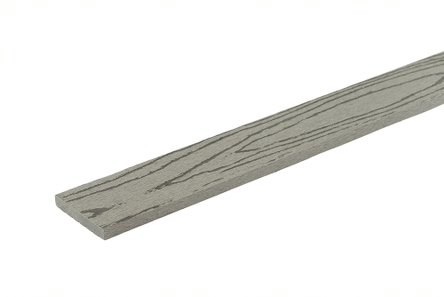 Flat trim for Oxford solid composite decking in grey colourway