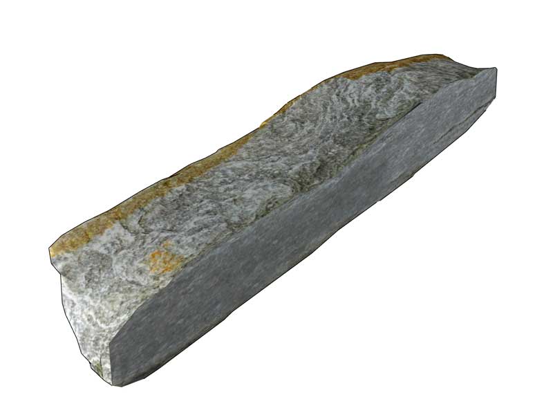3D image of a backed off paddlestone for use with 3D modelling garden design software