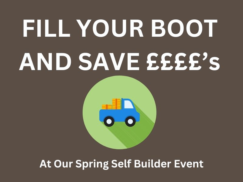 fill your boot at our self builder landscaping supplies event