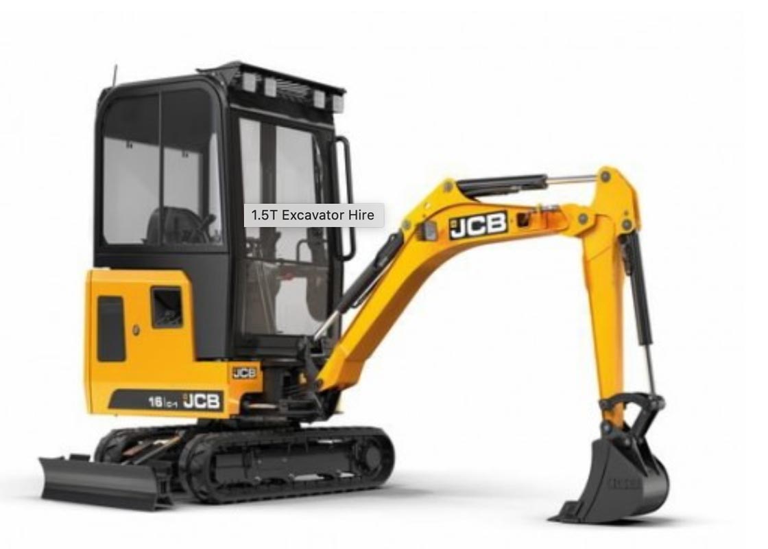 1.5 tonne excavator for hire