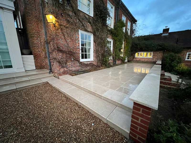 elegant patio for a georgian brick built property