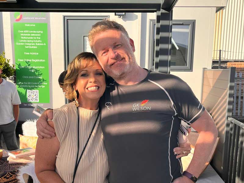 Gareth Wilson and Lee Ann Maritz at the Arbour Landscape Solutions social event