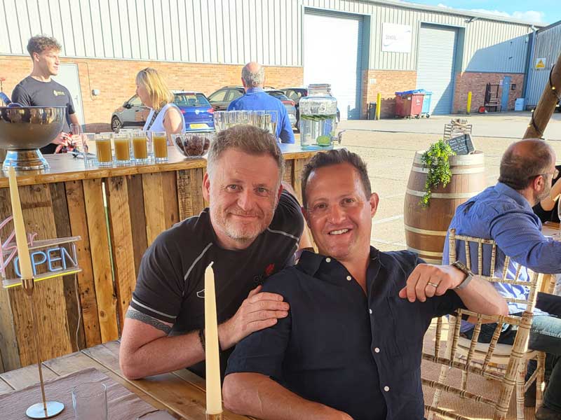 Gareth Wilson with Richard Bickler