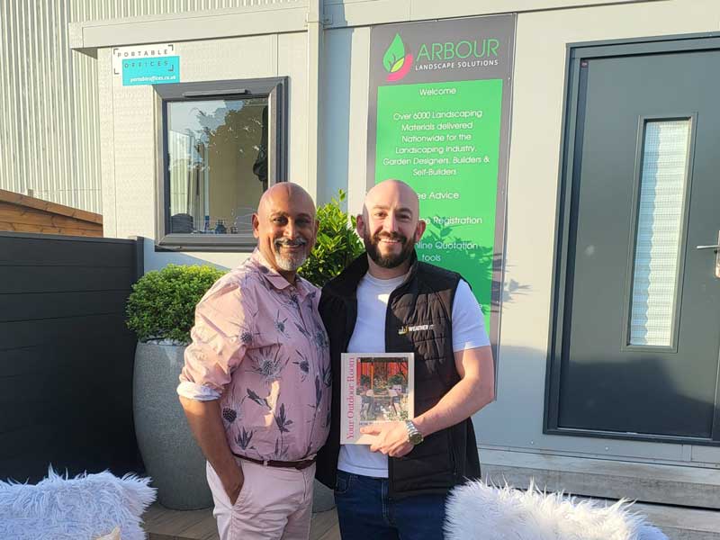book signing at arbour landscape solutions