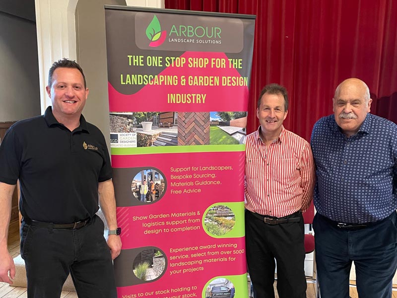 Richard Bickler, James Steel-Sargent and Alan Sargent at the Million Dollar Gardens networking event