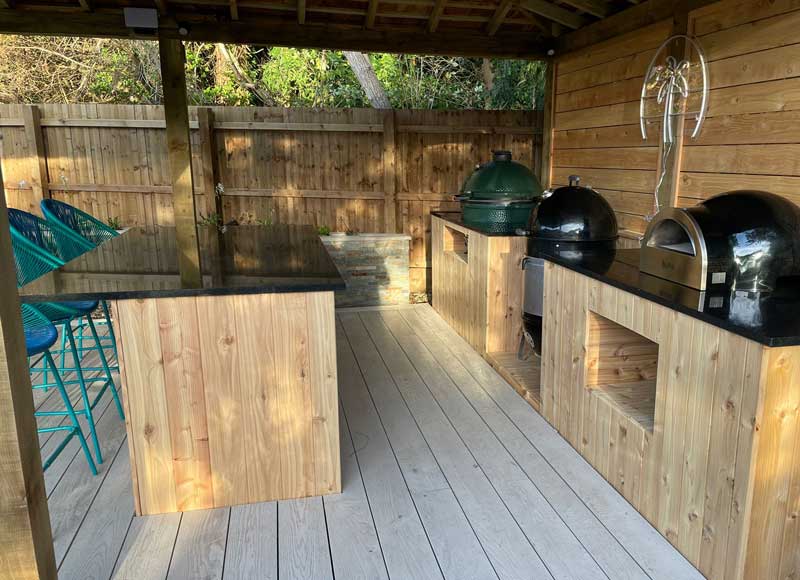 outdoor cooking area by Grow Gardens