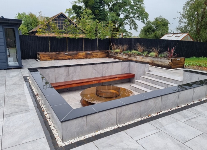 Arbour Landscape Solutions Case Study For Rjc Landscaping Sunken Patio