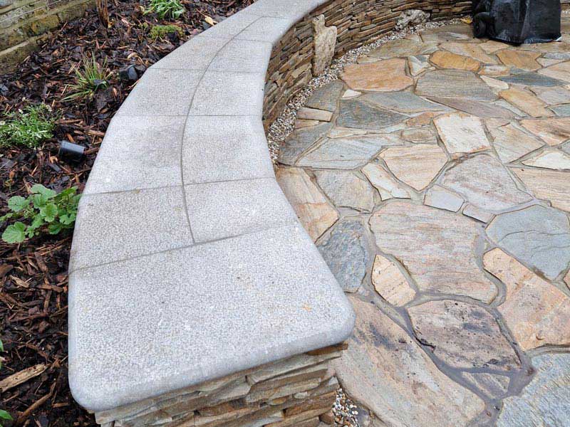 crazy paving created by Rolston Landscapes using paddlestones from Arbour Landscape Solutions