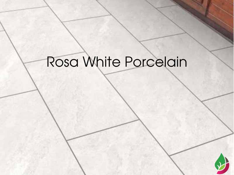 Rosa white budget porcelain paving