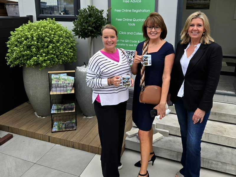 Anna Roochove welcomes visitors to the Arbour Landscape Solutions stock holding yard