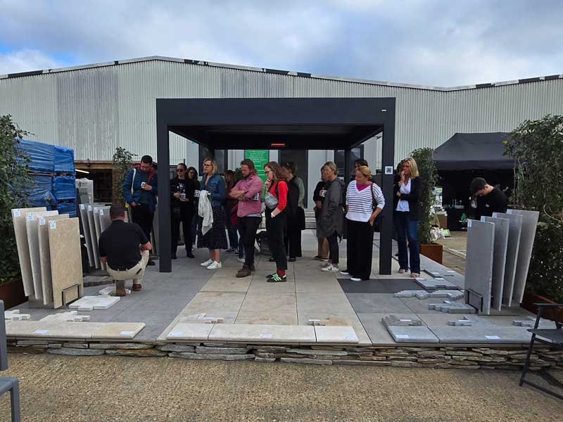 Showing off paving slabs