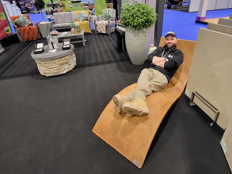Luke Boam on a lightweight concrete lounger he designed and made