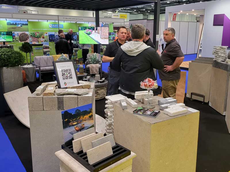 busy landscaping show stand
