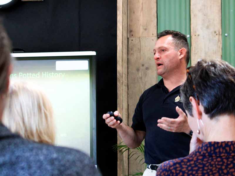 Richard Bickler speaking at a Task Academy networking event