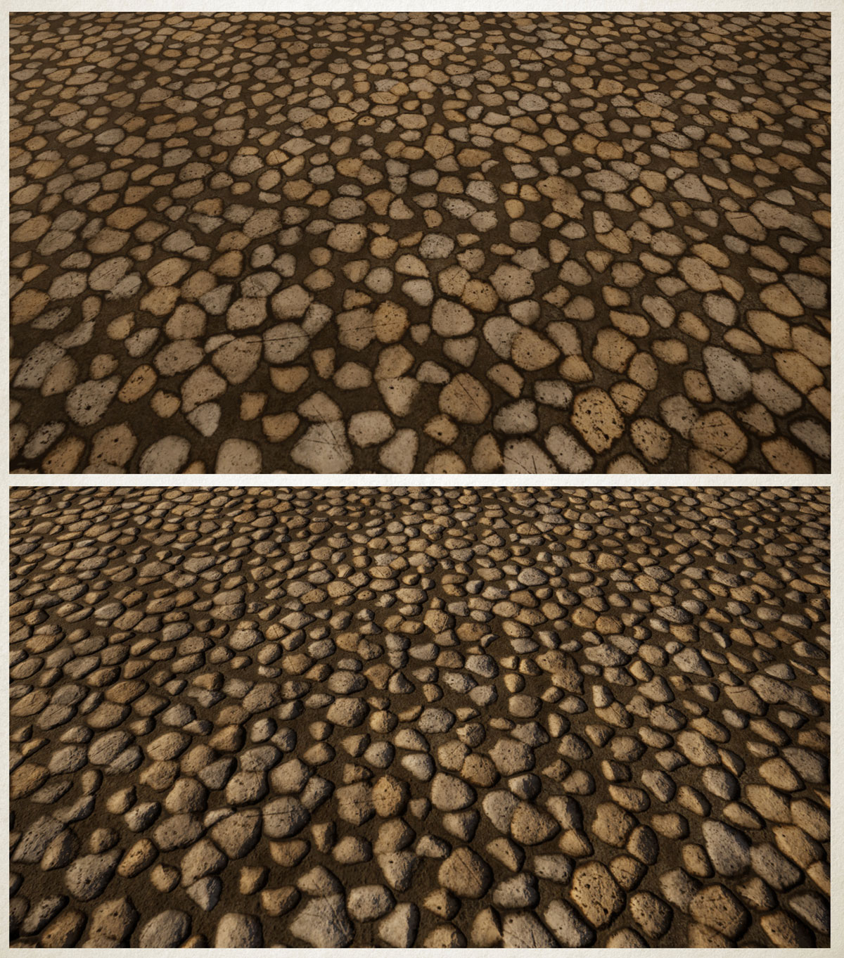 image of textured surfaces for 3D garden design