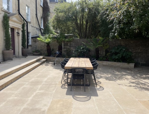 Pre-sealed limestone dining